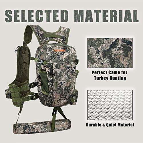 Turkey Hunting Vest, Adjustable Turkey Vest with Seat Cushion, Turkey Vest for Hunting, Turkey Hunting Gear