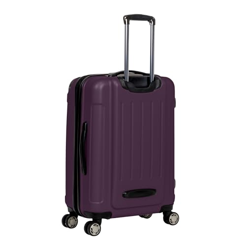 Kenneth Cole REACTION Renegade Luggage Expandable 8-Wheel Spinner Lightweight Hardside Suitcase, Navy Blue, 20-Inch Carry On