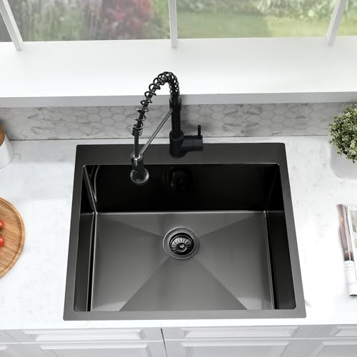 25 Inch Drop In Utility Sink with Faucet, 25