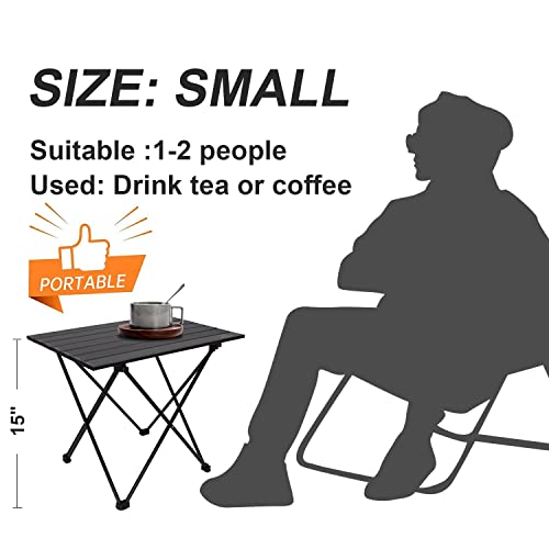 Camping Table Folding Portable Camp Side Table Aluminum Lightweight Carry Bag Beach Outdoor Hiking Picnics BBQ Cooking Dining Kitchen