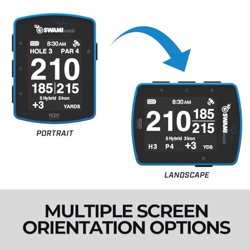 Swami KISS 2.0 Handheld Golf GPS Ragnefinder with Integrated Magnets - Blue