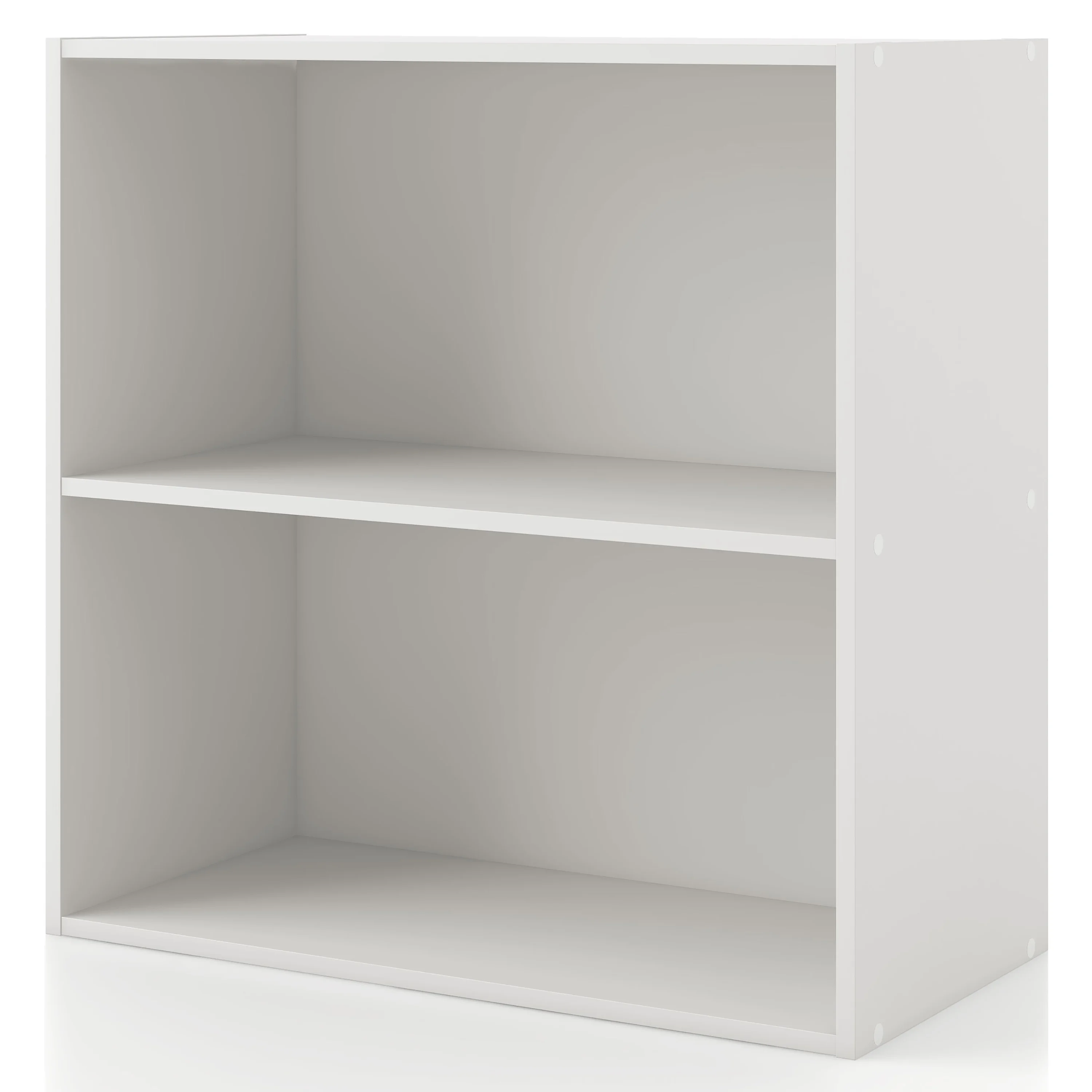Brooks Wood 2-Tier Bookcase, White