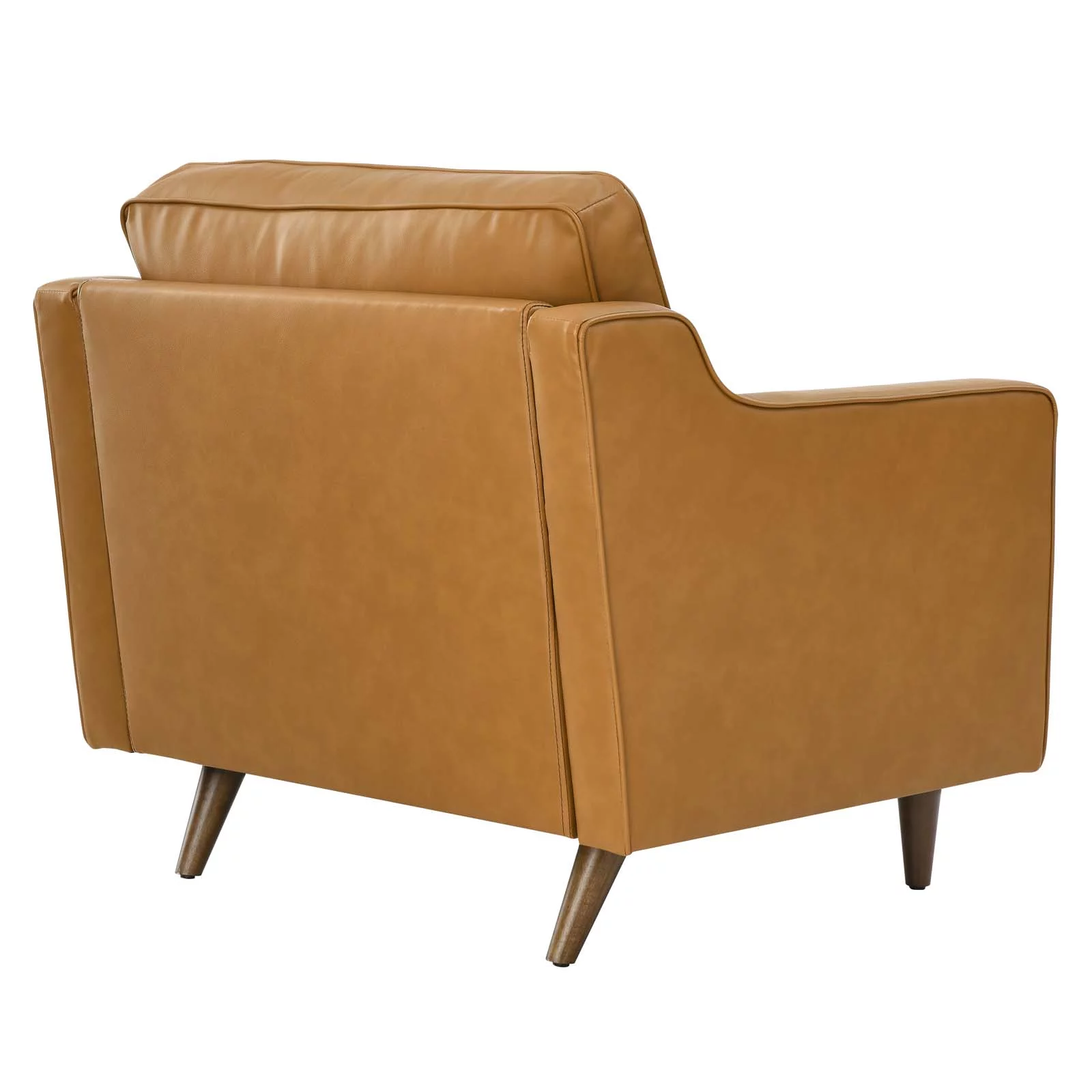 Modway Impart Genuine Leather Armchair in Tan