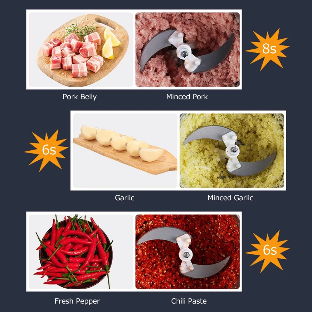 Electric Meat Grinder 3L Stainless Steel Capacity Powerful 250W Kitchen Cooker Blender Upgrade Your Cooking Skills