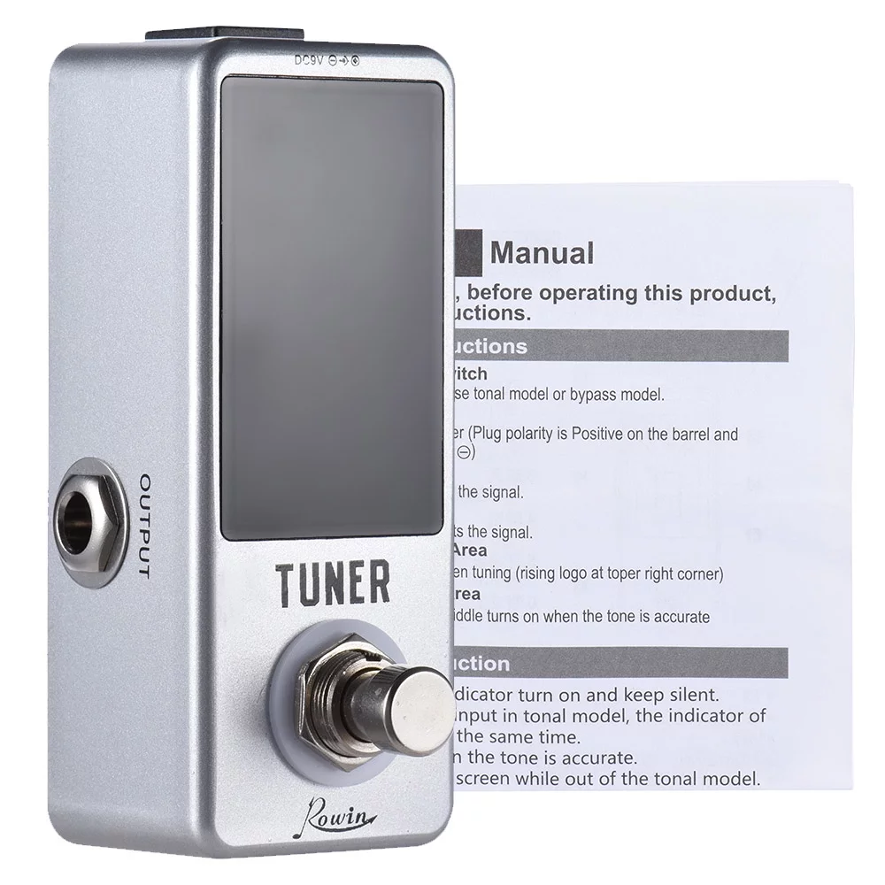 Nebublu Effect maker,Tuner Pedal Bypass Tuner Display Bypass Bass Pedal LED Display tuner BUZHI Tuner Pedal L-ED Display