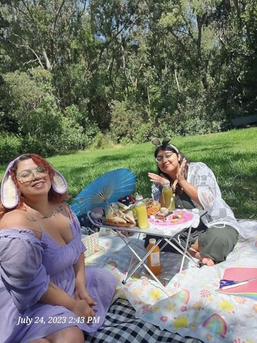 iClimb Ultralight Compact Camping Folding Table with Carry Bag (Blue - S)