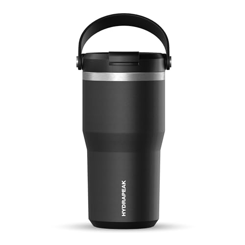 Hydrapeak Nomad 24 oz Tumbler with Handle and Straw Lid, Leakproof, Double Insulated, 24oz Cup Stainless Steel (Blush)