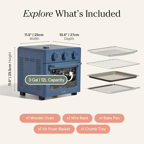 Our Place Wonder Oven | 6-in-1 Air Fryer & Toaster Oven with Steam Infusion | Compact, Countertop Friendly, Fast Preheat, Multifunctional | Air Fry, Toast, Roast, Bake, Reheat & Broil | Char