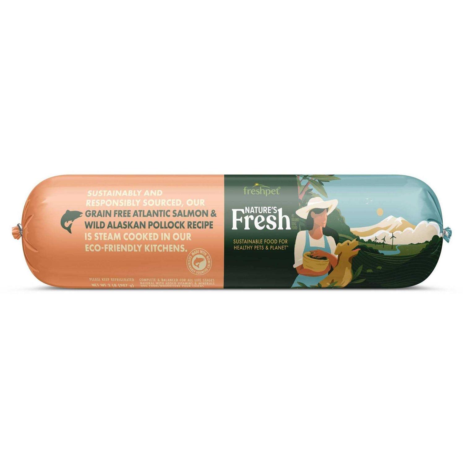Freshpet Nature's Fresh Grain Free Wild Alaskan Pollock & Atlantic Salmon Recipe Dog Food - Pet Supplies online store