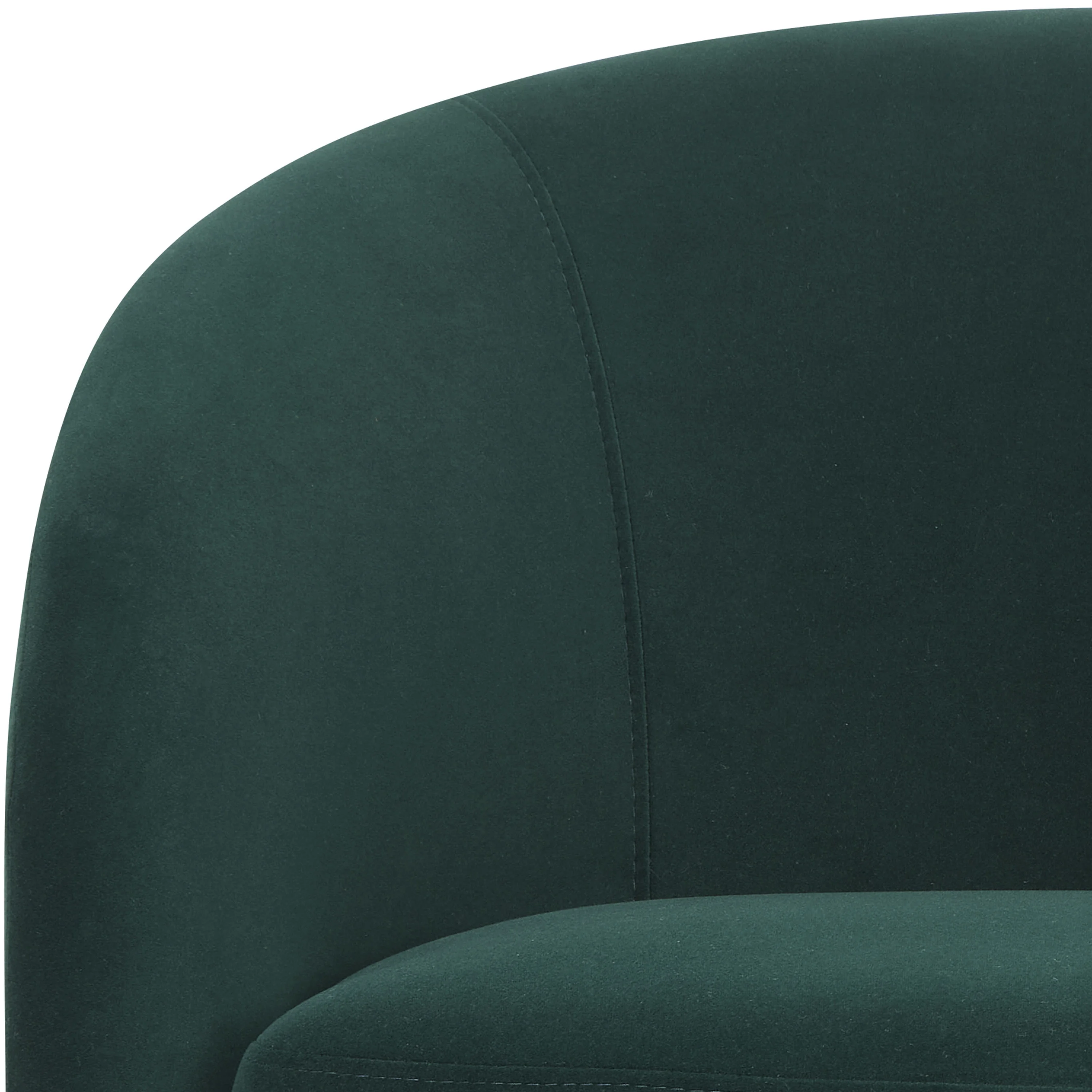 Lifestyle Solutions Briars Art Deco Style Swivel Accent Chair, Green Velvet Fabric