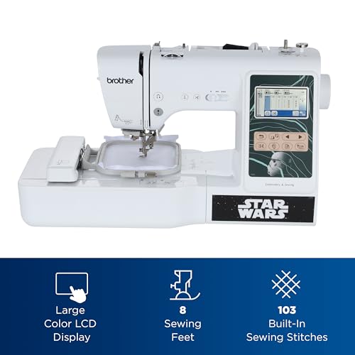 Brother LB5500M Marvel 2-in-1 Combo Sewing & Embroidery Machine, 16.5 x 7.76 x 12.1 inches, White