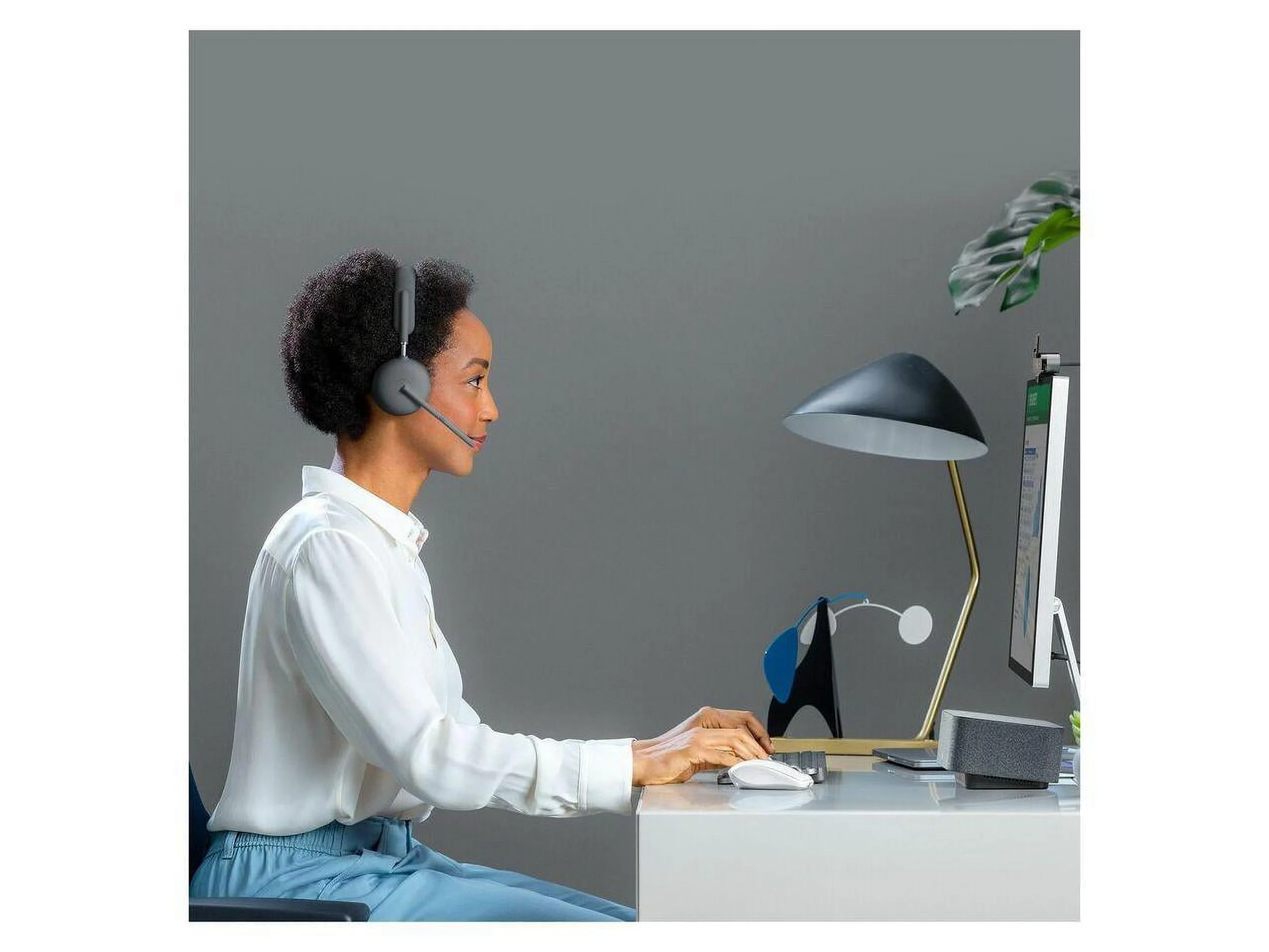 Logitech Zone Wireless 2 Headset - Wireless - Bluetooth - 164 ft - 20 Hz - 20 kHz - Over-the-head - Omni-directional, MEMS Technology Microphone - Graphite