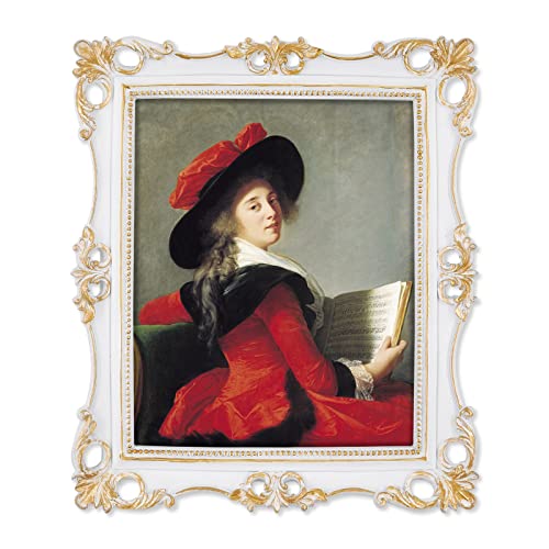 SIMON'S SHOP 8x10 Picture Frame for Wall and Tabletop, Vintage Picture Frames in Black with Gold Accents, Antique Style Gothic Frame for Photos Artworks