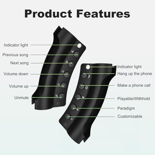 Y-METDRIVING Wireless Steering Wheel Remote Control with Signal Indicator, only supports Portable Car Stereo and other Android Car Stereo,Bluetooth Interface Function Control