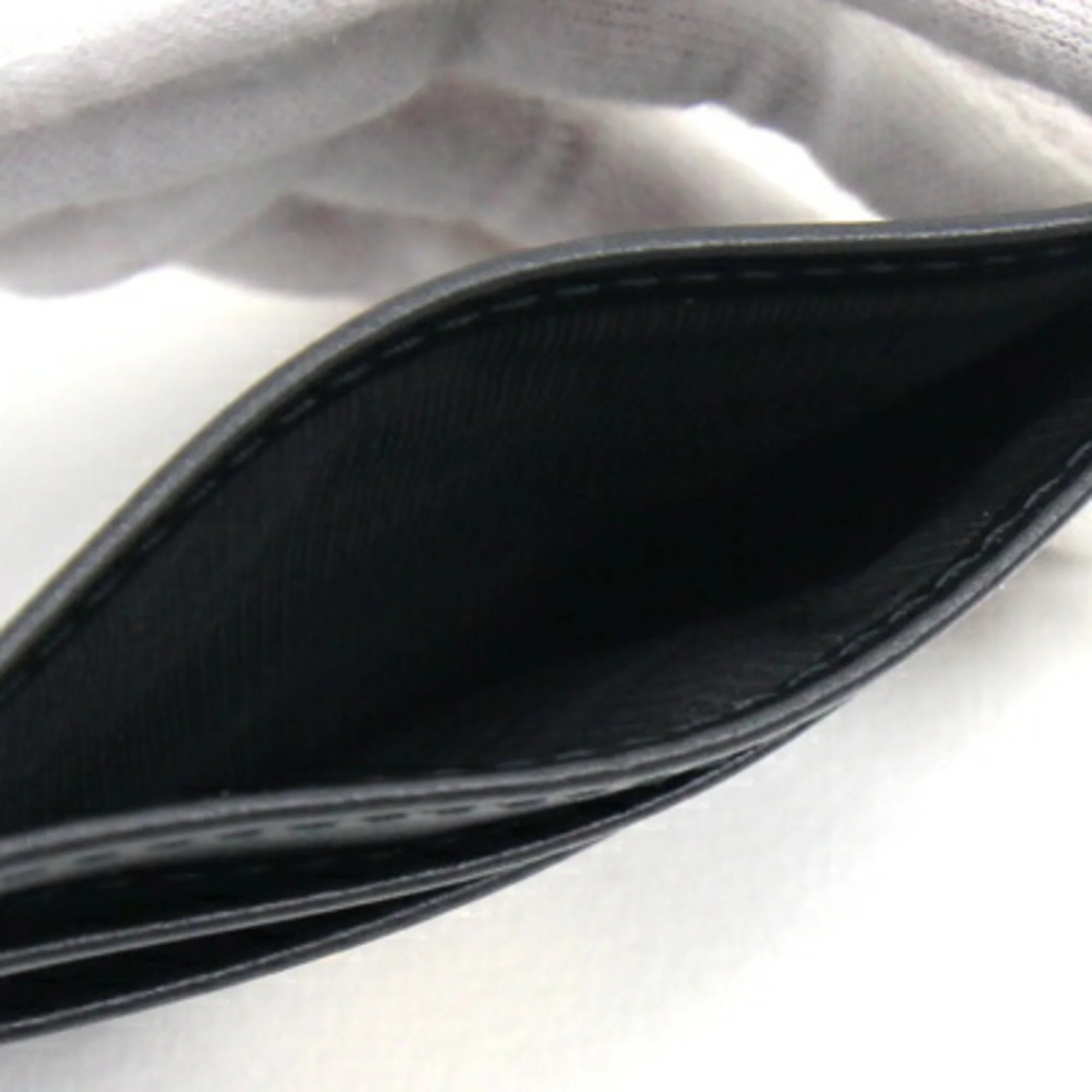 Pre-Owned Dolce & Gabbana Card Case Black Leather Pass Men's DOLCE&GABBANA (Like New)