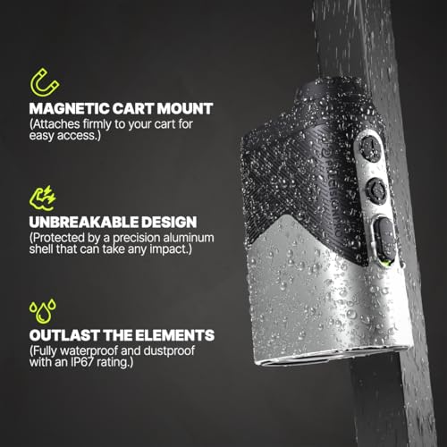 Precision Pro Titan Elite Golf Range Finder with GPS. Golf Range Finder with Built in GPS, Distances, Slope Switch, Magnetic Grip, Waterproof, Tournament Legal, 999 Yard Range