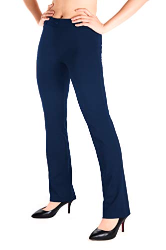 Yogipace,Belt Loops,Women's Petite/Regular/Tall Straight Leg Yoga Dress Pants