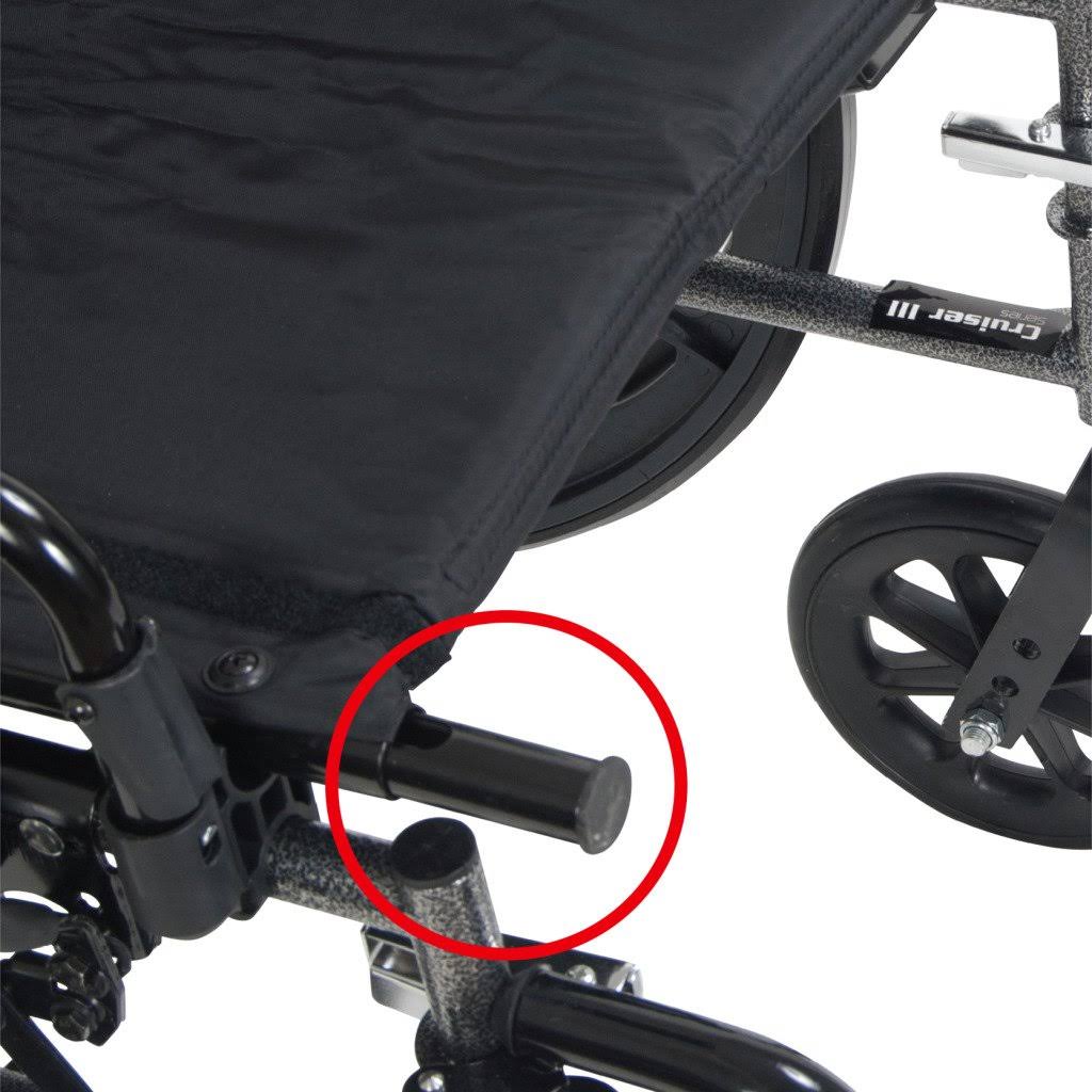 Drive Medical - Cruiser III Light Weight Wheelchair with Flip Back Removable Arms