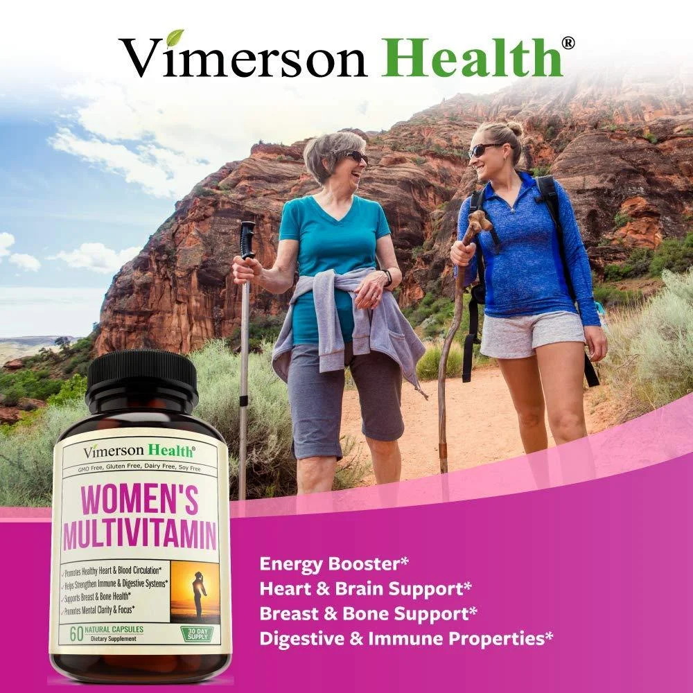 Women's Daily Multivitamin Multimineral Supplement. Vitamins and Minerals. Chromium, Magnesium, Biotin, Zinc, Calcium, Green Tea. Antioxidant Properties for Women. Heart, Breast Health. 60