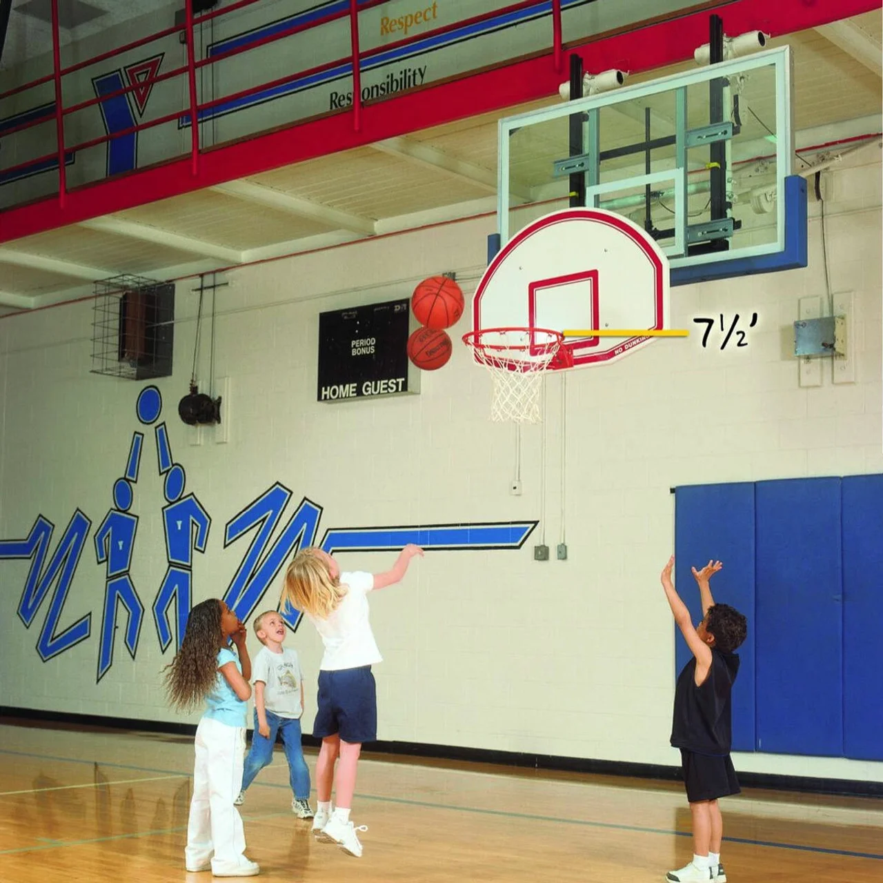 Bison 6-in-1 Adjustable Easy-Up Youth Basketball Goal