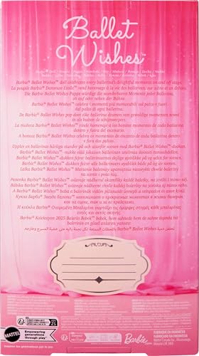 Barbie Signature Ballet Wishes Doll, Collectible Fashion Doll in Satiny, Pink Tutu with Blonde Hair and Giftable Packaging