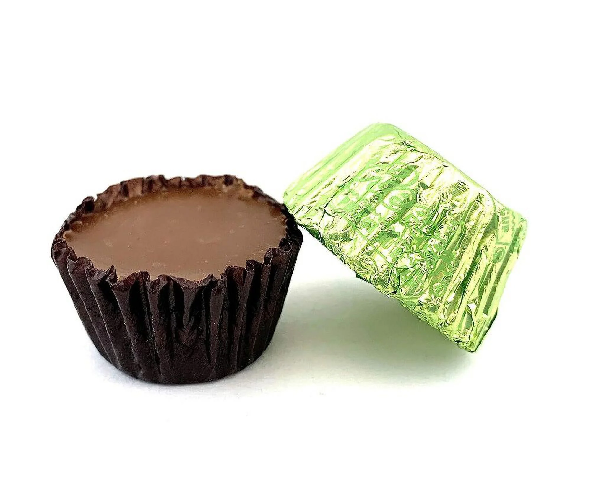 REESES Miniatures Milk Chocolate Peanut Butter Candy Light Green Foil, 2-Pound