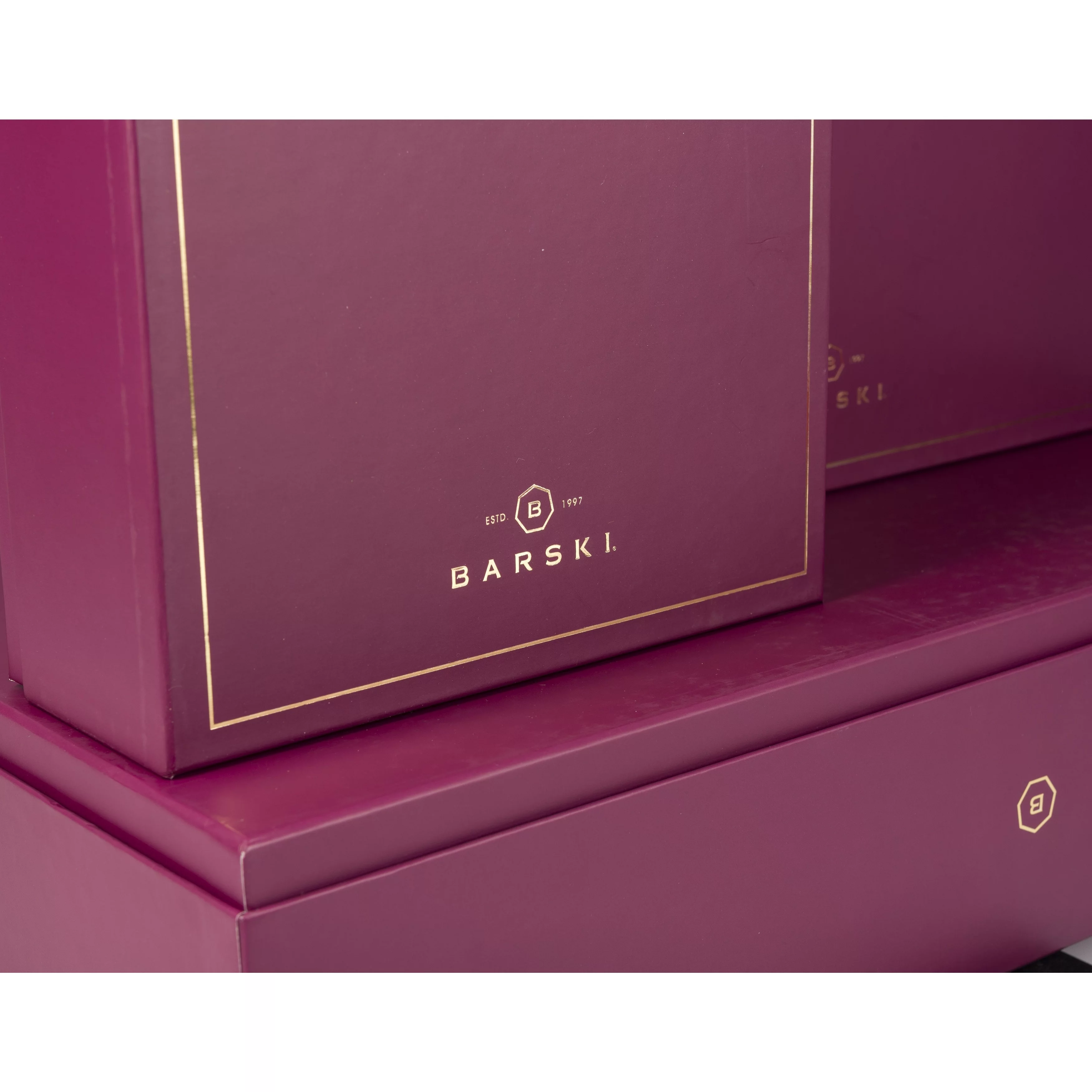 Barski  Handmade Glass Champagne Saucer with Gold Dipped Bottom