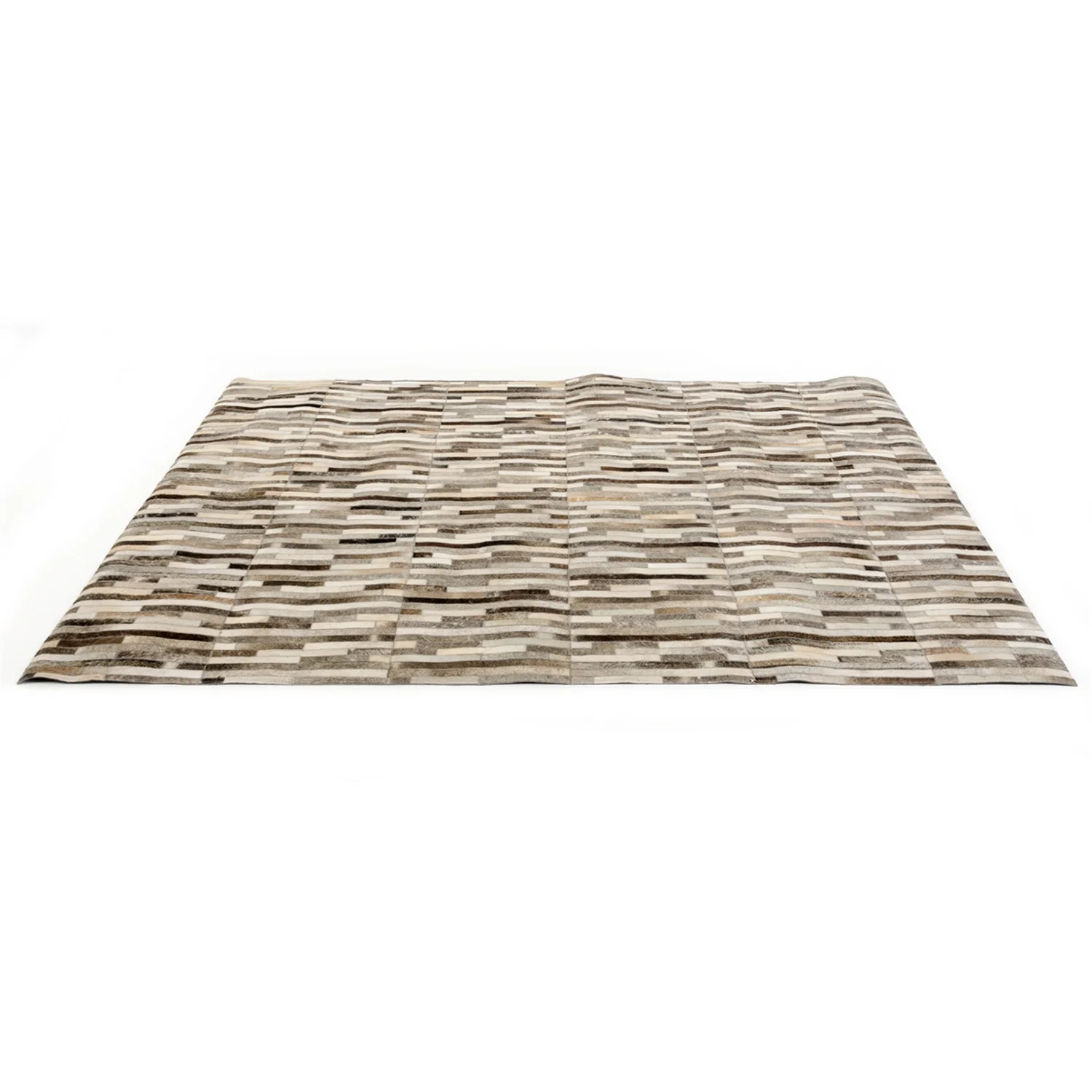 HomeRoots Decor Design Modern Leather Small Area Rug