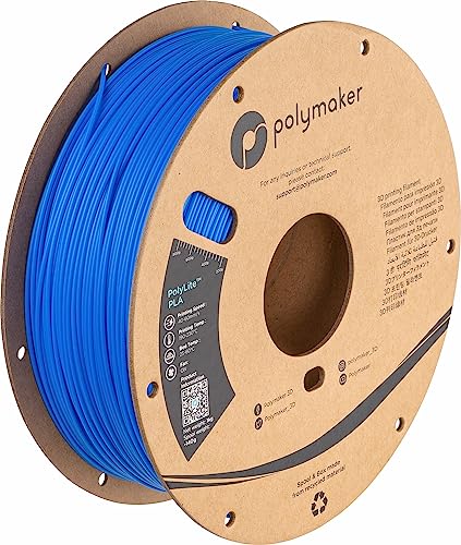 Polymaker PLA Filament, Black 3D Printing PLA Filament 1.75mm 1kg - PolyLite 3D Printer PLA Filament, Dimensional Accuracy +/- 0.03mm, Compatible with Most 3D Printer, Black