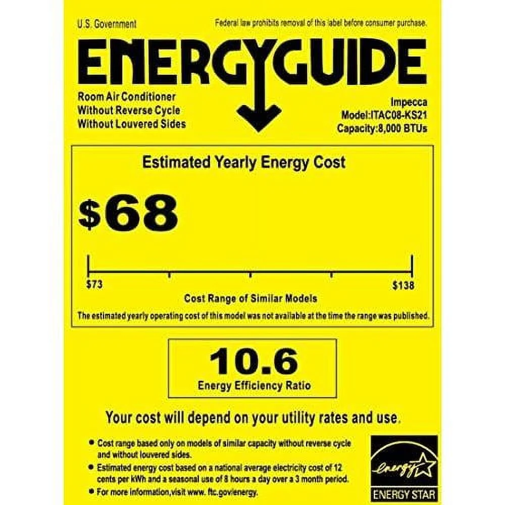 BTU/H Electronic Through The Wall Air Conditioner, 5-15P/110