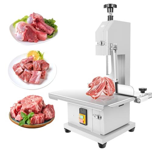 Meat Cutting Bandsaw Machine, 1500W Electric Bone Saw for Butchering with 19