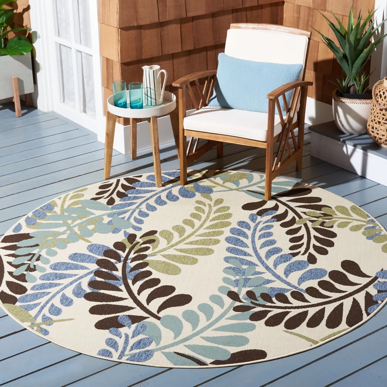 SAFAVIEH Veranda Earleen Floral Indoor/Outdoor Area Rug, 2'7