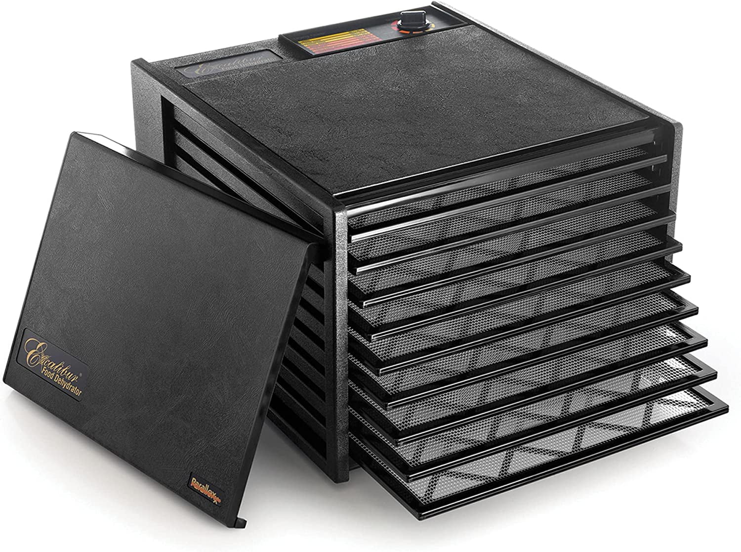 Excellent Excalibur 3900B Electric Food Dehydrator Machine with Adjustable Thermostat Accurate Temperature Control and Fast Drying  600 W  9 Trays  Black