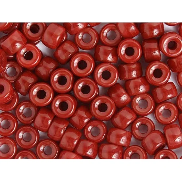 John Bead 100pcs 9mm Glass Crow Beads | Opaque Wine Glass Pony Bead