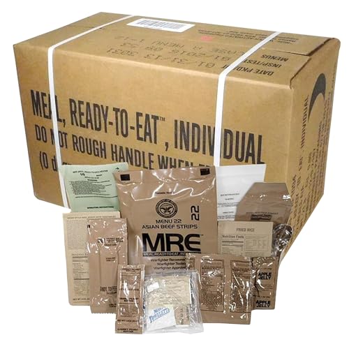 U.S. Military Meals Ready to Eat (12 Packs) - Flameless Heaters, Freeze Dried Meals w/Entree, Side Dishes, & More - MRE Packs for Emergency Survival, Hunting, & More - Inspection Date 2023 or Better
