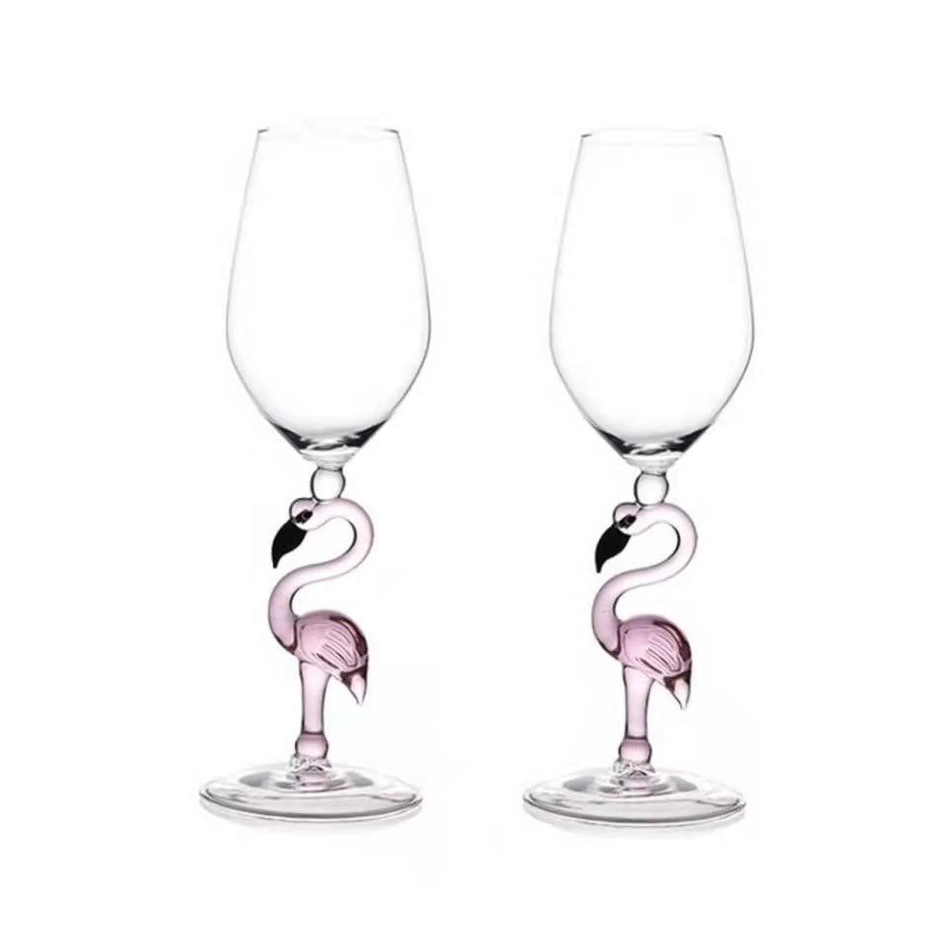 Creative Flamingo Martini Glass, Set of 2 Champagne Glasses, 12 Ounce Wine Glass, Red Wine Glass, Birthday gift, Wedding & Celebrations Cup(2, 350ml)
