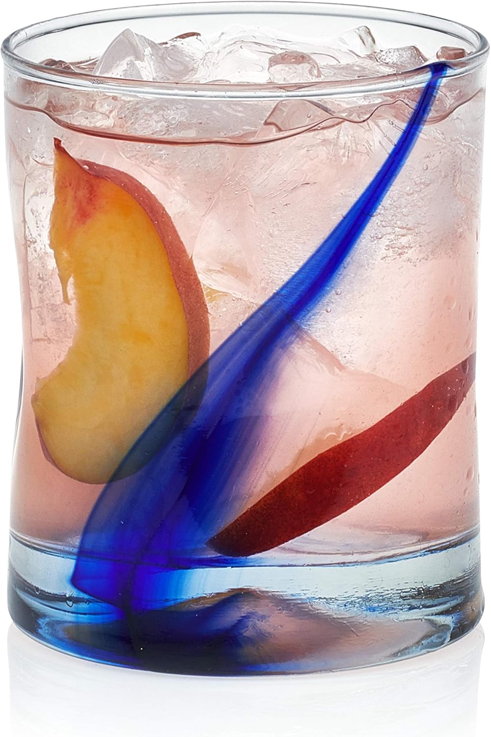 Libbey Blue Ribbon Impressions Rocks Glasses, 12.5-ounce, Set of 4