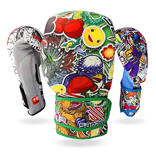 Sanabul Sticker Bomb Adult Boxing Gloves Kickboxing MMA training Punching Heavy Bag