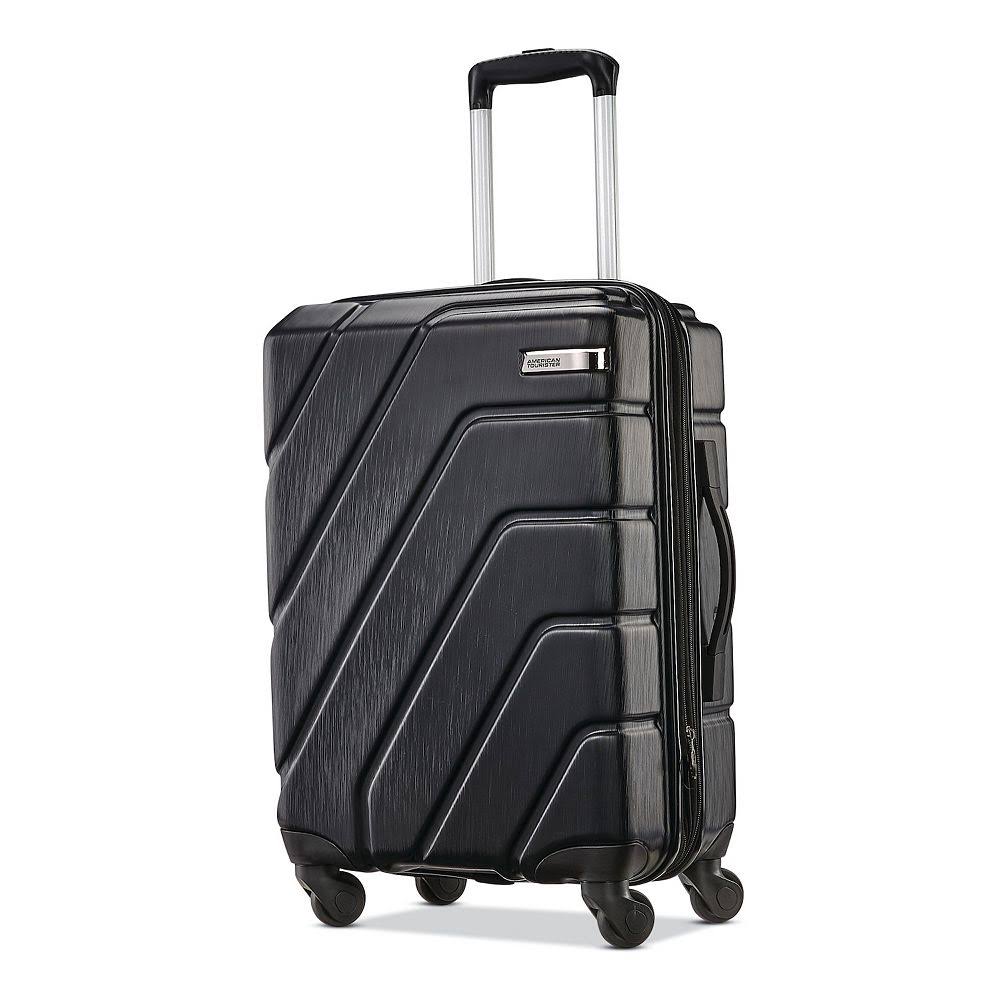 American Tourister Burst Trio Max Hardside Spinner Luggage, Black, 20 Carryon