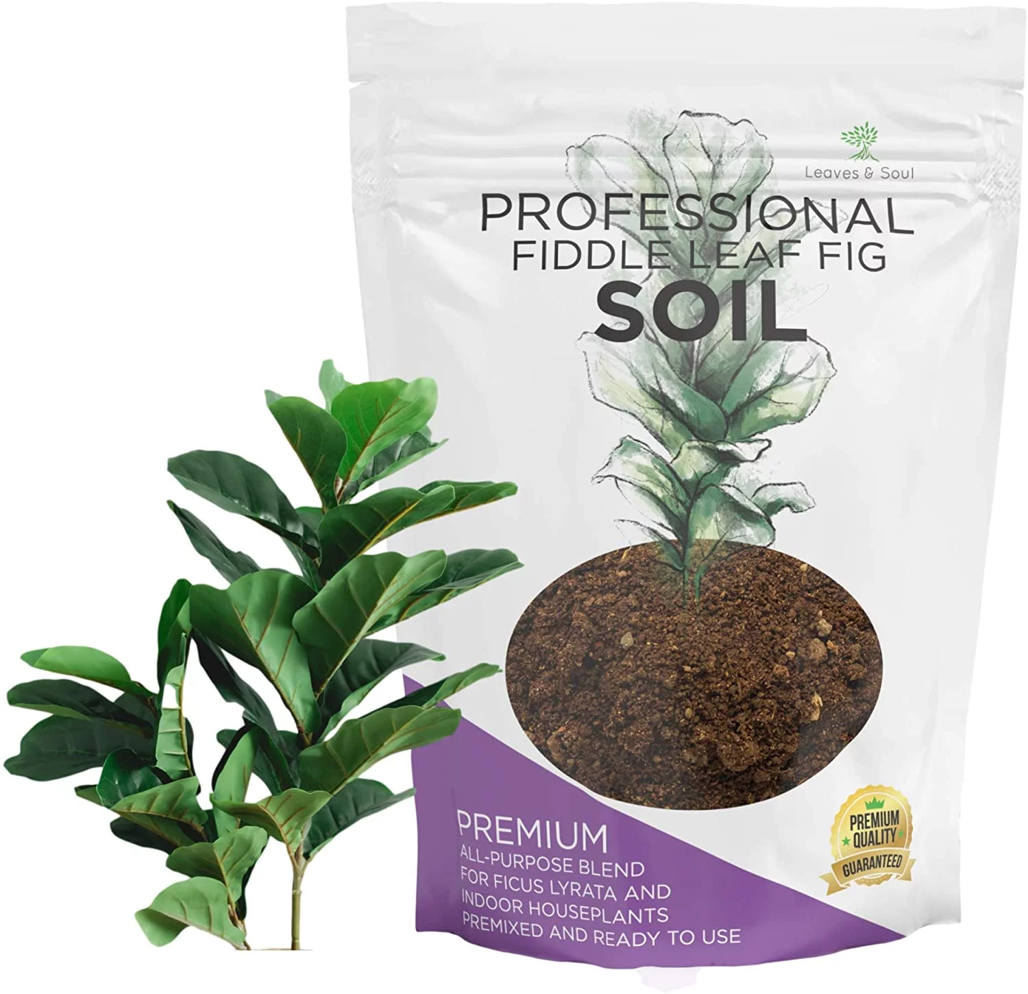 Indoor Potting Mix All Purpose Soil for Indoor Plants Fiddle Leaf Fig Pot Mix, 2.2