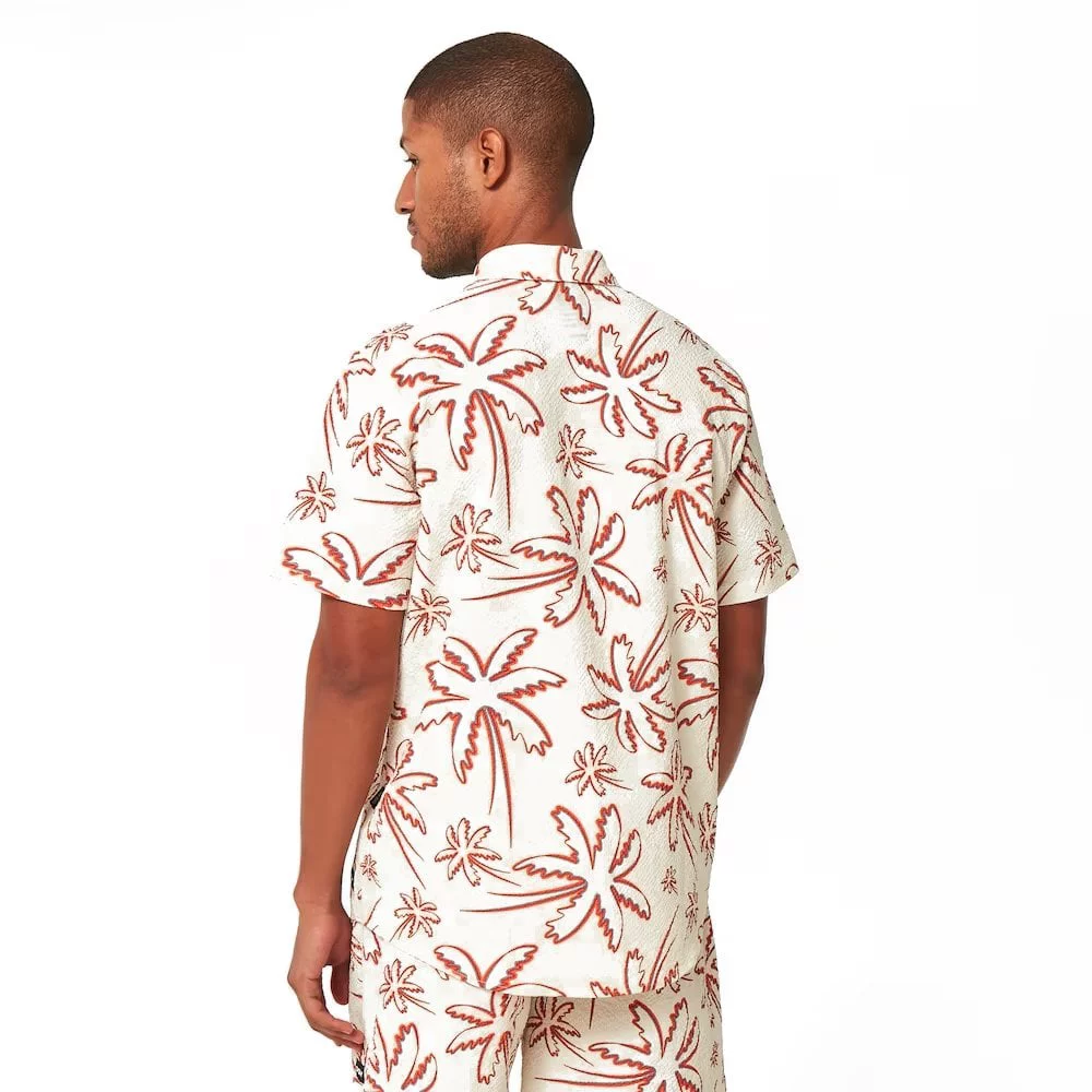 Oakley Surf Deco Palms Rc Shirt THREE LINES PALMS ARCTIC - L