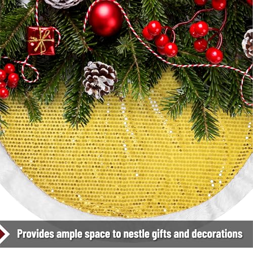 Mr. Pen- Christmas Tree Skirt 48 inches, Knitted Christmas Skirt Tree, Xmas Tree Skirt