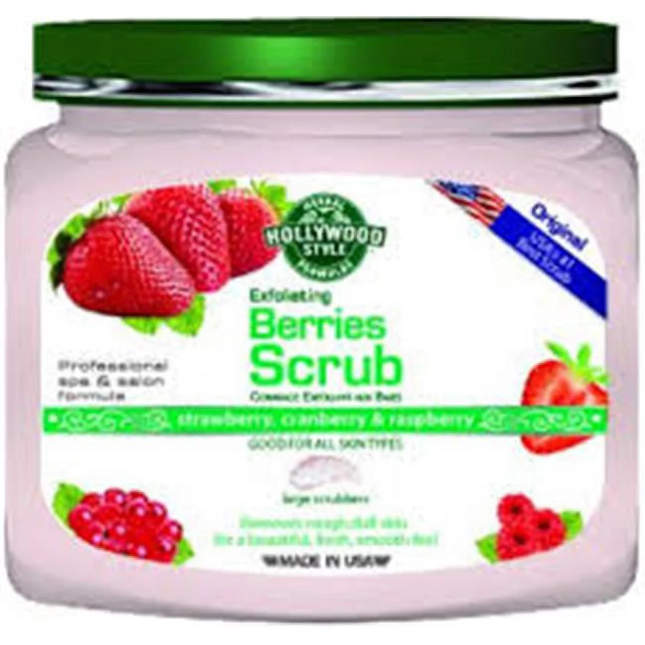 Hollywood Style 51310 10 oz Exfoliating Berries Scrub in Jar