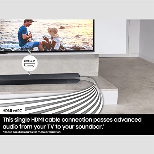 SAMSUNG Q990D 11.1.4ch Soundbar w/Wireless Dolby Atmos Audio, Rear Speaker Included, Q-Symphony, SpaceFit Sound Pro, Adaptive Sound, Game Mode Pro with Alexa Built-in, HW-Q990D/ZA