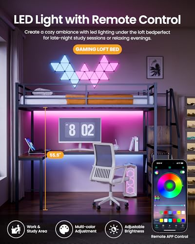 Full Over Full Bunk Bed with Trundle, Heavy Duty Metal Bed Frame with Full-Length Guardrails & Ladder, 3-in-1 Convertible Full Bunk Bed, Noise-Free, No Box Spring Needed, Black