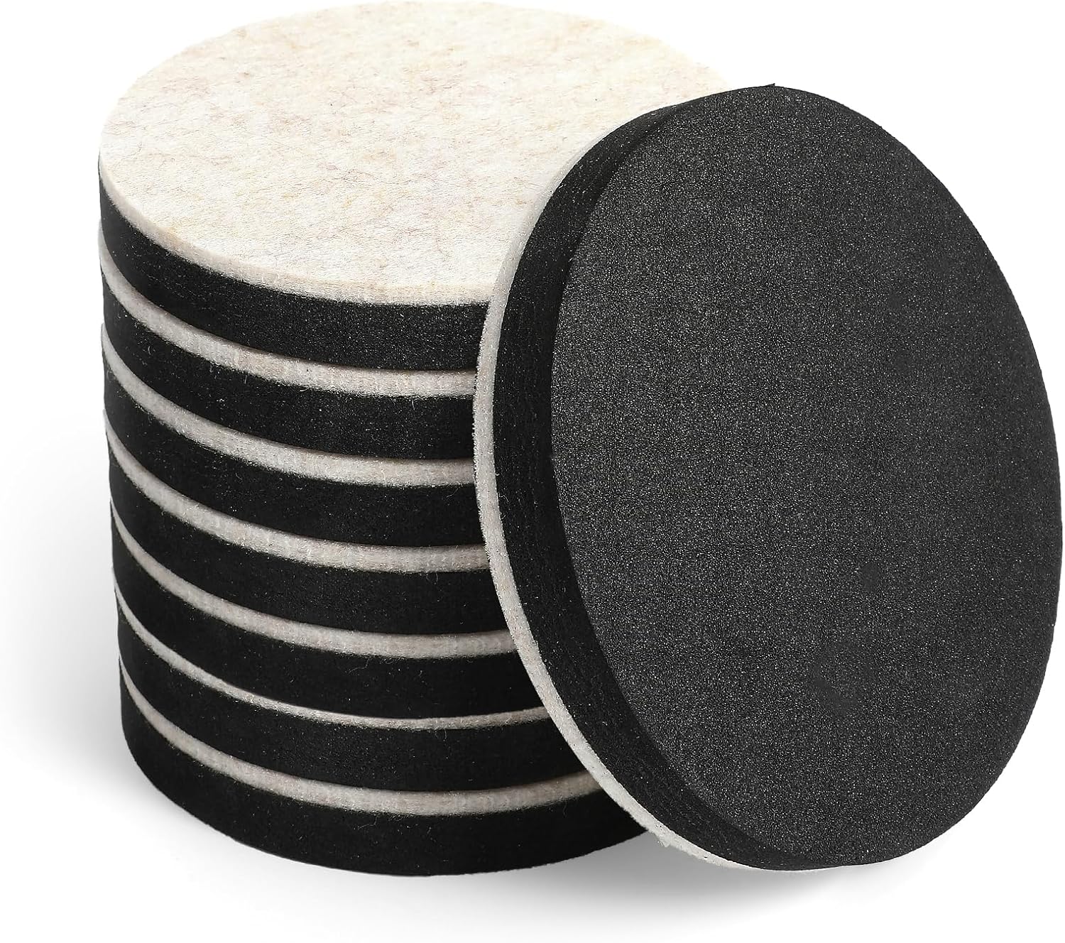 8Pcs Felt Furniture Sliders for Hardwood Floors, 3.5 Inches Reusable Furniture Movers Sliders for Hard Surfaces, Heavy Duty Furniture Moving Sliders for Move Your Sofa and Closet Easily