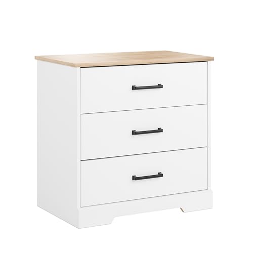 Prepac Sonoma Traditional Tall Nightstand Side Table with 3 Drawers, Functional Tall 3-Drawer Bedside Table 16