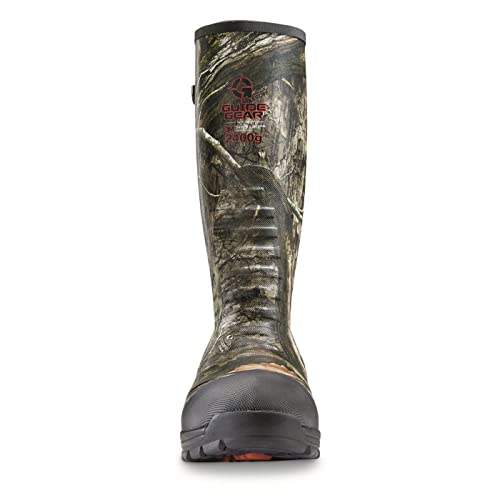 Guide Gear Men’s Waterproof Hunting Boots Insulated Rubber Rain Ankle Fit Boots, 800-gram