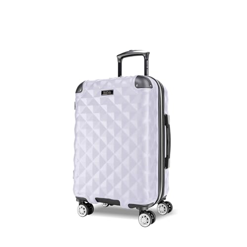 Kenneth Cole REACTION Diamond Tower Collection Lightweight Hardside Expandable 8-Wheel Spinner Travel Luggage, Black, 20-Inch Carry On