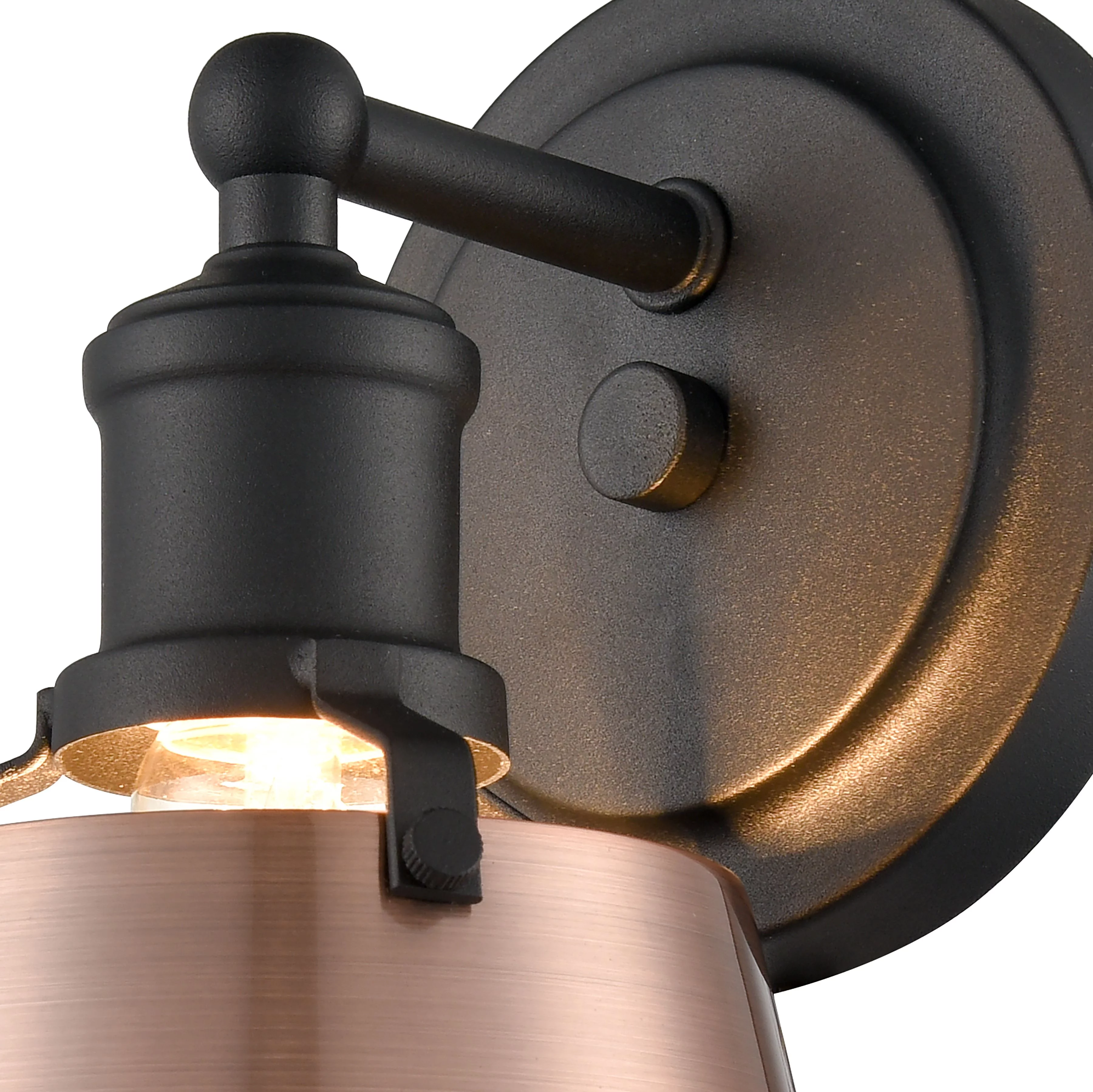 Elk Home 6-Inch Wide Holgate Vanity Light, Transitional, Matte Black